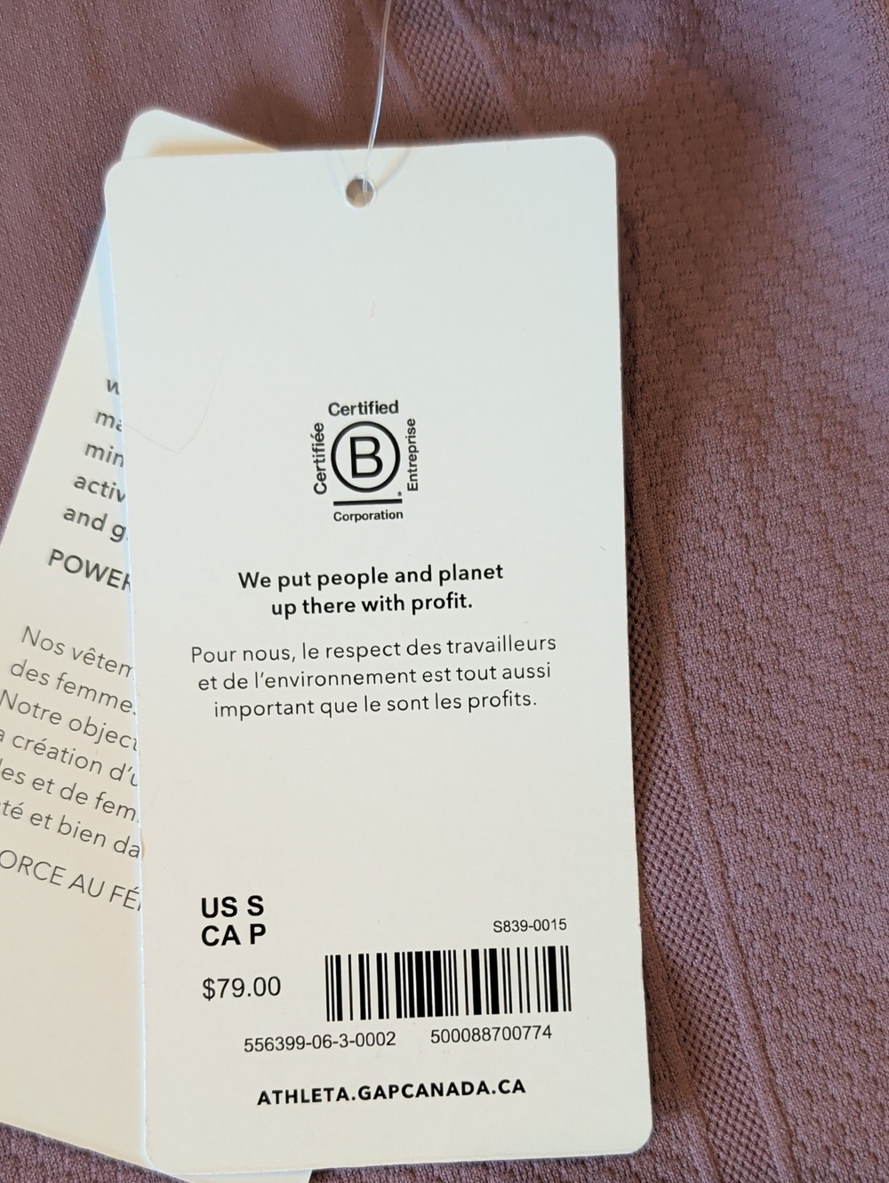 3/$75 NWT Athleta Mauve Sleeveless Zip Polo Small - Picture 5 of 7